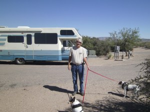 Jim and the crew in front of his rv