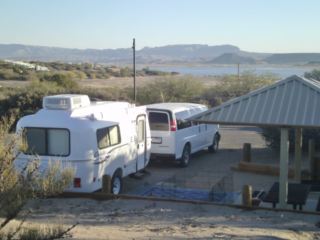 Early morning campsite