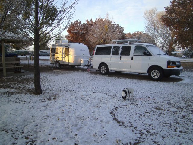 Daybreak at my snowy home