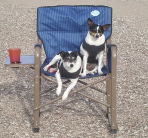 The crew in one of the new chairs