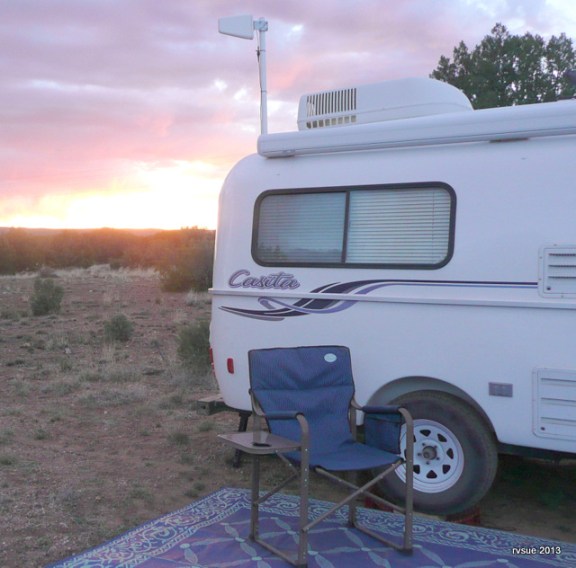 Our first sunset at Camp Drake, Prescott National Forest