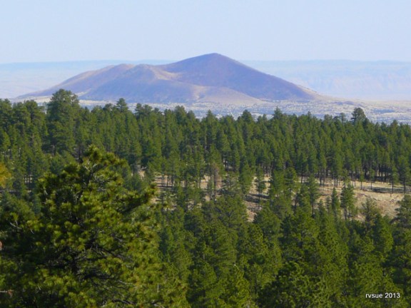 I used the camera zoom to better show one of the mountains in our view.